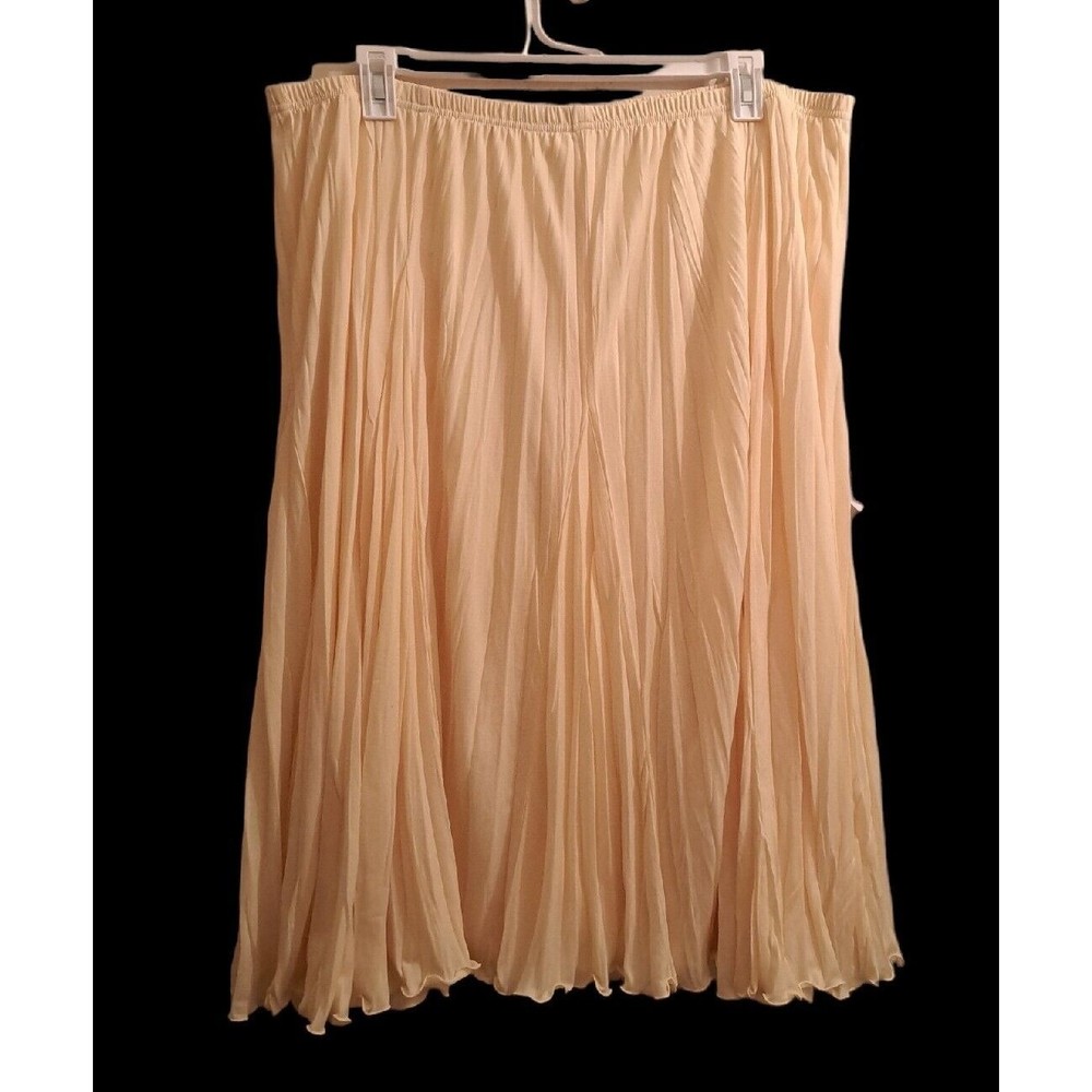 Cato Women's Plus Size 22 24 Yellow Skirt Flared Lined Frilly NEW